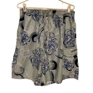 SPEEDO SIZE LARGE FLORAL SWIM TRUNKS
